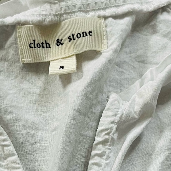 Cloth & Stone ruffle collar raglan sleeve shirt S - Picture 7 of 9